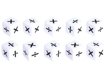 Dobbelstenen - tellen - delen en vermenigvildigen - set van 10