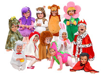 Verkleedkledij-capes kinderdag verblijf-set van 12