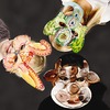 Maskers - karton - dieren - blanco - set van 16 assorti