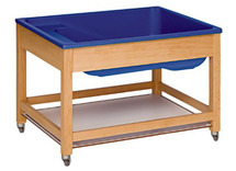 Zand- en watertafel - enkel houten frame - zonder blauwe bak - 52 cm hoog - per stuk