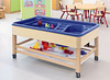 Zand- en watertafel - enkel houten frame - zonder blauwe bak - 52 cm hoog - per stuk