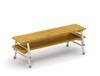 ZITBANK - STAPELBAAR - OUTDOOR - METALEN ONDERSTEL - 150 x 28 x 33 CM - PER STUK