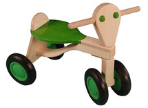 Fiets - Loopfiets - hout - per stuk - limoen - leverbaar in 5 kleuren