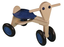 Fiets - Loopfiets - hout - per stuk - blauw - leverbaar in 5 kleuren