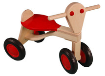Fiets - Loopfiets - hout - per stuk - rood - leverbaar in 5 kleuren