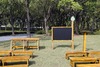 ZITBANK - OUTDOOR - HOUT - SET VAN 6