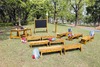 ZITBANK - OUTDOOR - HOUT - SET VAN 6
