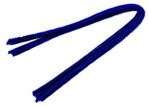 Chenilledraad - 6 mm x 50 cm - blauw - set van 10