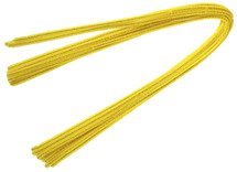 Chenilledraad - 6 mm x 50 cm - geel - set van 10