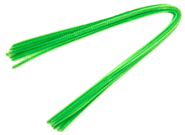 Chenilledraad - 6 Mm X 50 Cm - Groen - Set Van 10