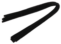 Chenilledraad - 6 mm x 50 cm - zwart - set van 10