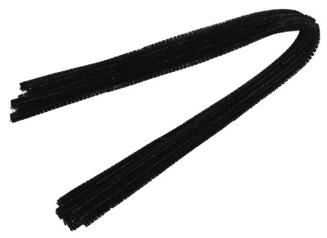 Chenilledraad - 6 Mm X 50 Cm - Zwart - Set Van 10