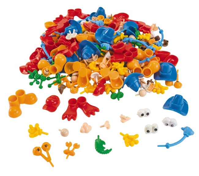 Boetseermateriaal - Lichaamsdelen - Poppetjes - Boetseren - Set Van 128 Assorti