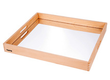 Speelbakken - tickit Wooden Mirror Tray - 50 x 43,5 cm - hout - met spiegel - per stuk