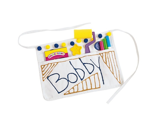 Schort - Heupschort - Textiel - 30 X 20 Cm - Blanco - Personaliseerbaar - Set Van 12