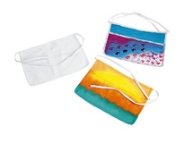 Schort - heupschort - textiel - 30 x 20 cm - blanco - personaliseerbaar - set van 12
