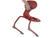 Stoel - Kunststof Kuip - Gripz - Sledepoot - Zithoogte 43 Cm - onderstel grijs/parel - kuip groen - per stuk