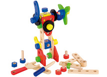 Constructie - technico constructieblokken hout - ton met 68 blokken
