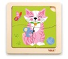 Houten puzzels - boerderijdiere van 3