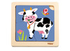 Houten puzzels - boerderijdiere van 3