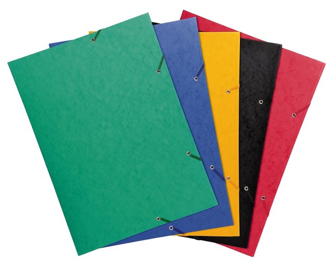 Mappen - Elastomap - A3 - Karton - Gekleurd - Met 3 Kleppen - Per Stuk