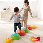 Evenwichtsparcours - Rainbow River Stones - balanceren - tactiele omloop - eilanden - set van 6 assorti