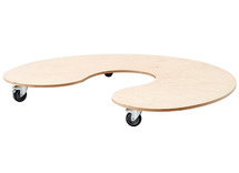 Speelmeubel - speeltafel op wieltjes - hoefijzer - 120 x 80 x 16 cm - hout - per stuk