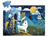 Puzzel - silhouetpuzzel - Djeco Le Chevalier De La Pleine Lune - karton - volle maan ridder - 36 puzzelstukken - per stuk