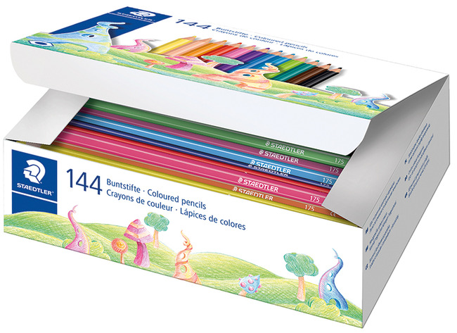 Potloden - Kleurpotloden - Staedtler - Zeshoekig - Doos - Voordeelpakket - Set Van 144 Assorti