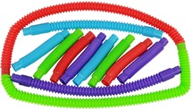 SNOEZELHOEK - FIDGET - STRECH TUBES - SET VAN 18