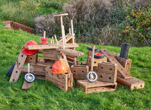 Bouwset - in- en outdoor - hout - per set