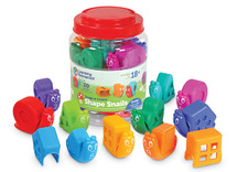 WISKUNDE INITIATIE - LEARNING RESOURCES - SNAP-N-LEARN SHAPE SNAILS - 20-DELIG