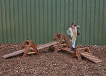 Parcours - klimrek met loopplanken - per set