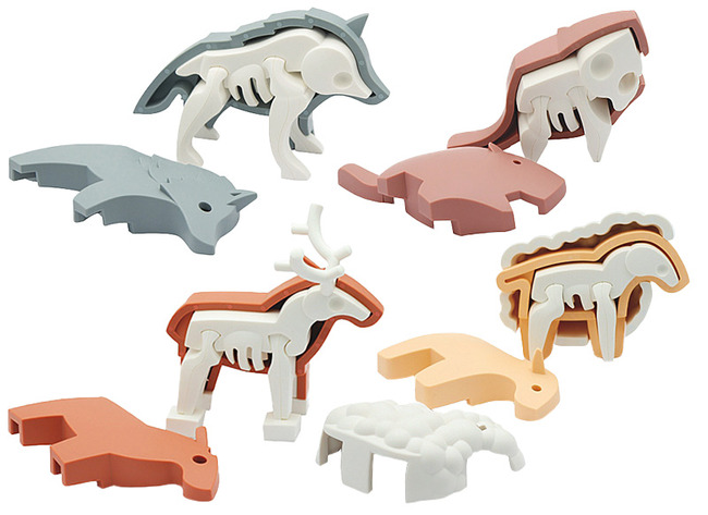 Dieren - Halftoys - Wouddieren - Set Van 4