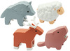Dieren - Halftoys - wouddieren - set van 4