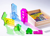 Speelgoedfiguren - stadsfiguren - Dusyma Glow Up - gekleurd - transparant - set van 26