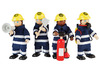 Fantasiehoek - brandweer - bigjigs - brandweermannen - Set van 4