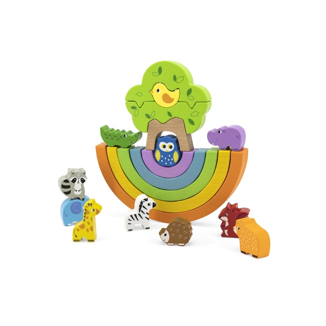 Eerste Speelgoed - Viga - Regenboog Balanceerblokken