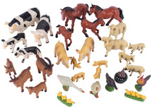 Dieren - boerderijdieren - economy set - set van 35