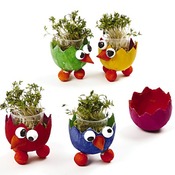 Figuren - papier-maché - eierschalen - Pasen - set van 3
