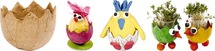 Figuren - papier-maché - eierschalen - Pasen - set van 3