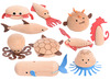 Speelfiguren - tickit Wooden Sea Creatures - houten zeedieren - set van 10