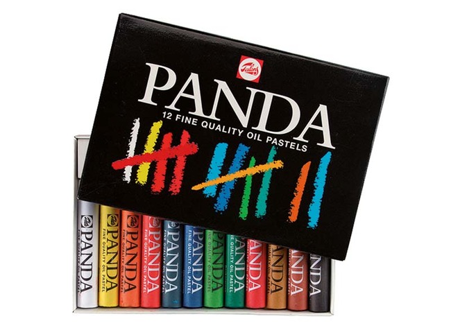 Waskrijt - Talens Panda - Oliepastels - Set Van 12 Assorti