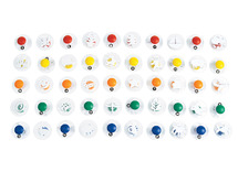 Stempels - verfstempels - foam - 6 cm - set van 50 assorti