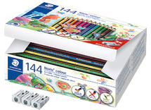 Potloden - kleurpotloden - Staedtler Noris Colour - driehoekig - doos - voordeelpakket - set van 144 assorti
