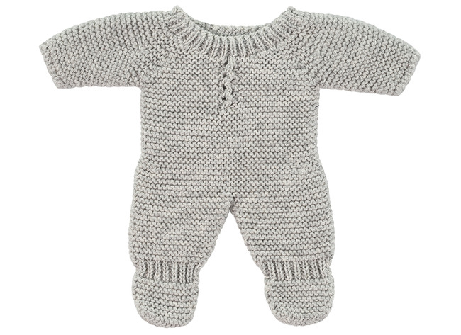 Poppenkleding - Miniland - Gebreide Pyjama - 21 Cm - Per Stuk