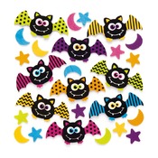 Halloween - stickers - foam - vleermuizen - ass/120