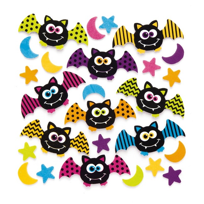 Halloween - Stickers - Foam - Vleermuizen - Ass/120