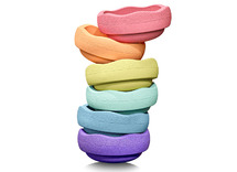 BEWEGINGSMATERIAAL - STAPELSTEIN - PASTEL - SET VAN 6