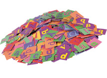 Kaarten - Roylco - met letters - karton - alfabet - set van 2000 assorti